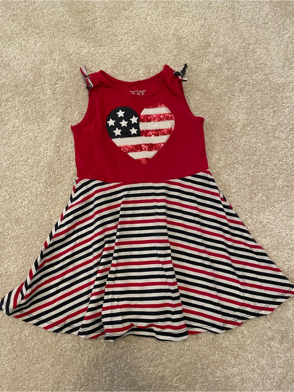 The Children's Place Sleeveless Dress with Flag Heart